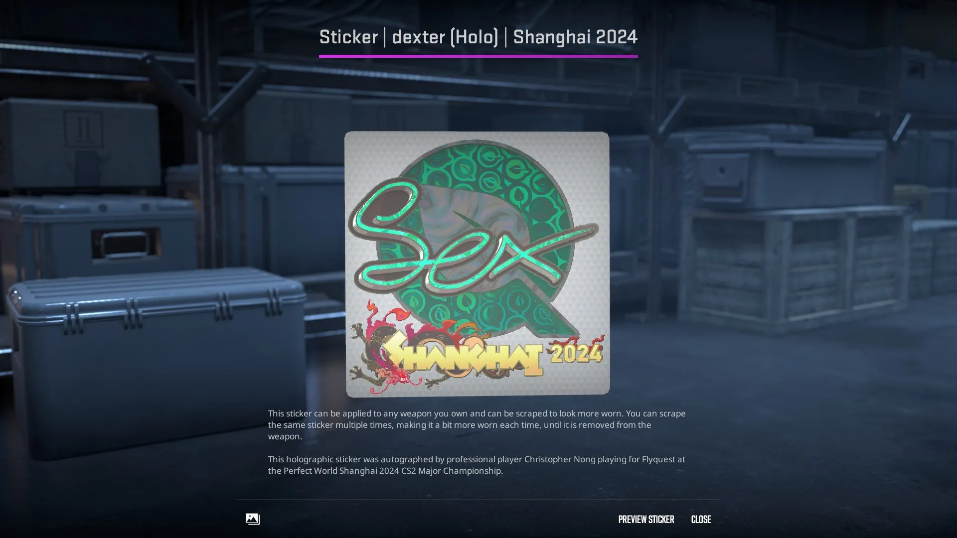Sticker | dexter (Holo) | Shanghai 2024
